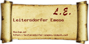 Leitersdorfer Emese névjegykártya